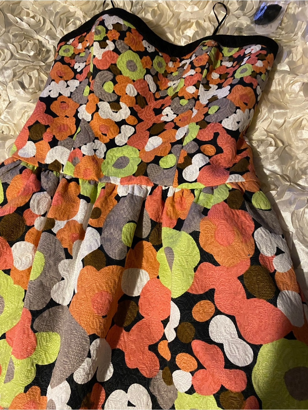 Jessica Simpson Strapless Floral Textured mini Dress